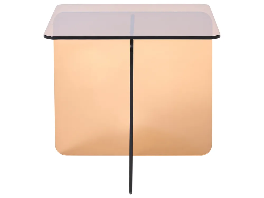 Side Table AMISK Tempered Glass Brown_1032621