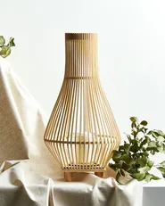 Lantern LEYTE 58 cm Willow Wood Light Brown_892151