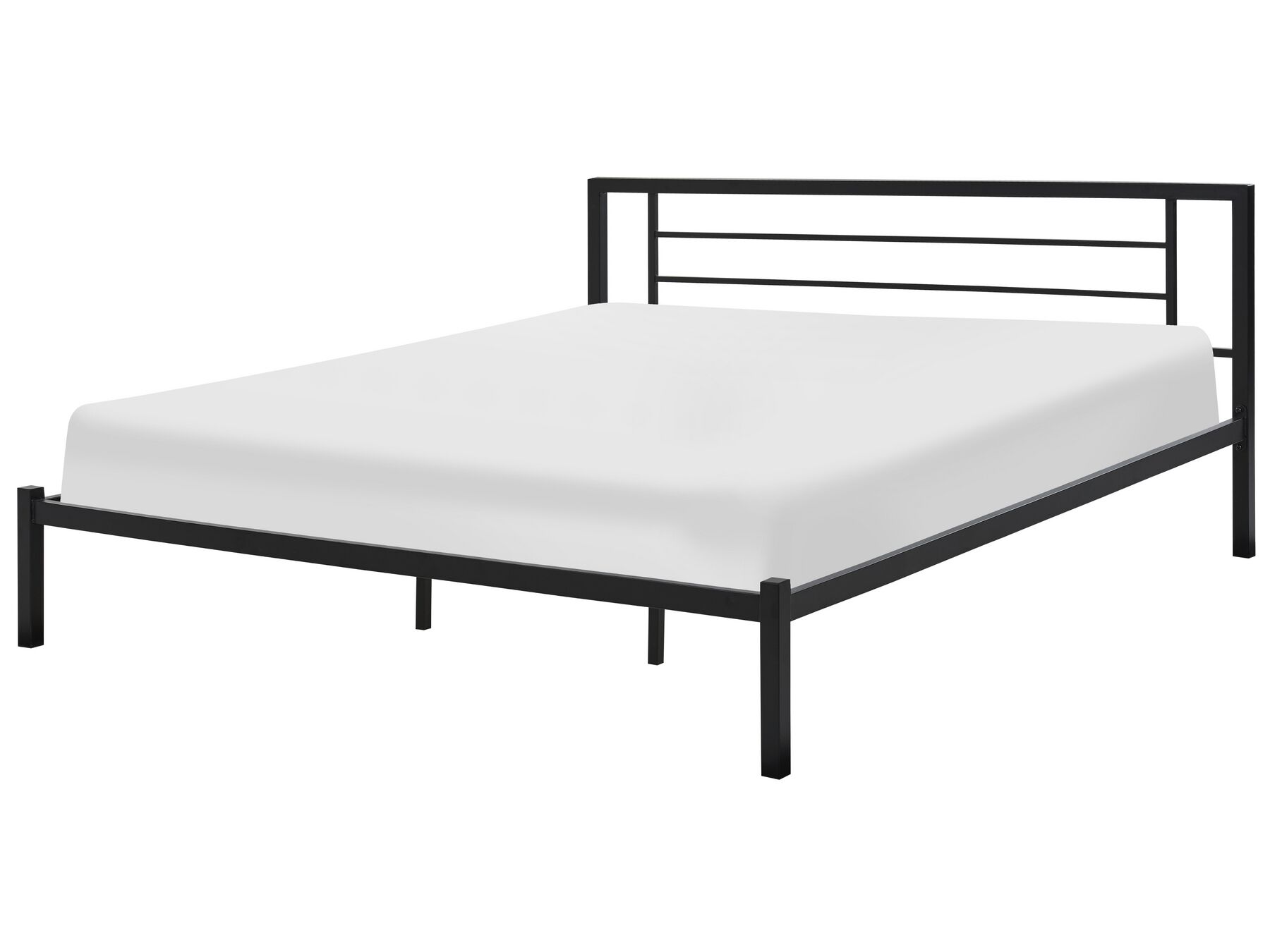 Metal EU Super King Size Bed Black CUSSET_735391