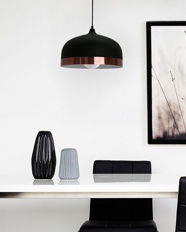 Metal Pendant Lamp Black PARINA