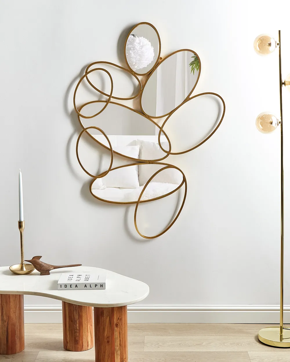 Lustro ścienne DECIZE 113 cm 77 cm Metal Złoty
