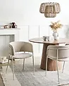 Set of 2 Dining Chairs SPRINGER Chenille Light Beige