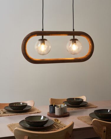 Mango Wood Pendant Lamp Dark AYENSU