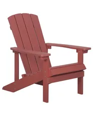 Garden Chair ADIRONDACK with Footstool Red_809678