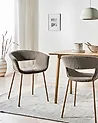 Conjunto de 2 sillas de comedor ELMA Bouclé Gris pardo