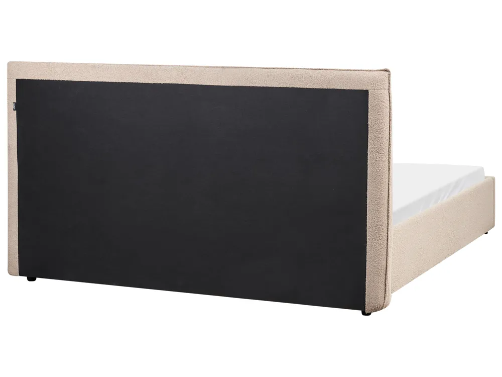 Waterbed Boucle LAVAUR 160 x 200 cm (EU King Size) Taupe_985813