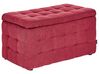 Fabric Storage Ottoman Red MICHIGAN_927049