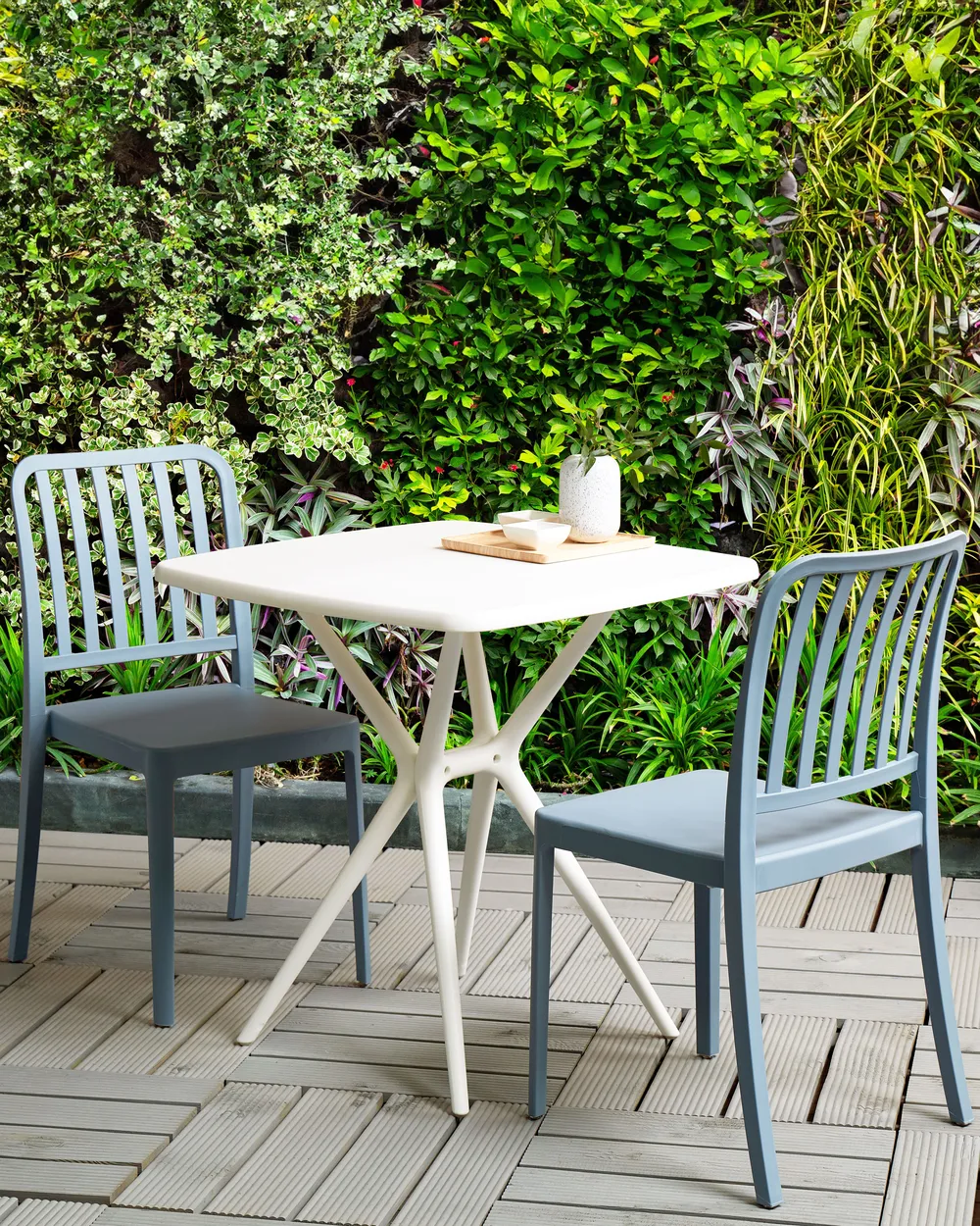 Set di 2 sedie da giardino SERSALE Materiale sintetico Blu