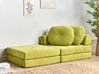 Sofa rozkładana jednoosobowa sztruksowa jasnozielona OLDEN_906434