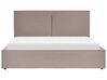 Fabric EU Super King Size Ottoman Bed Taupe MOISSAC_873935