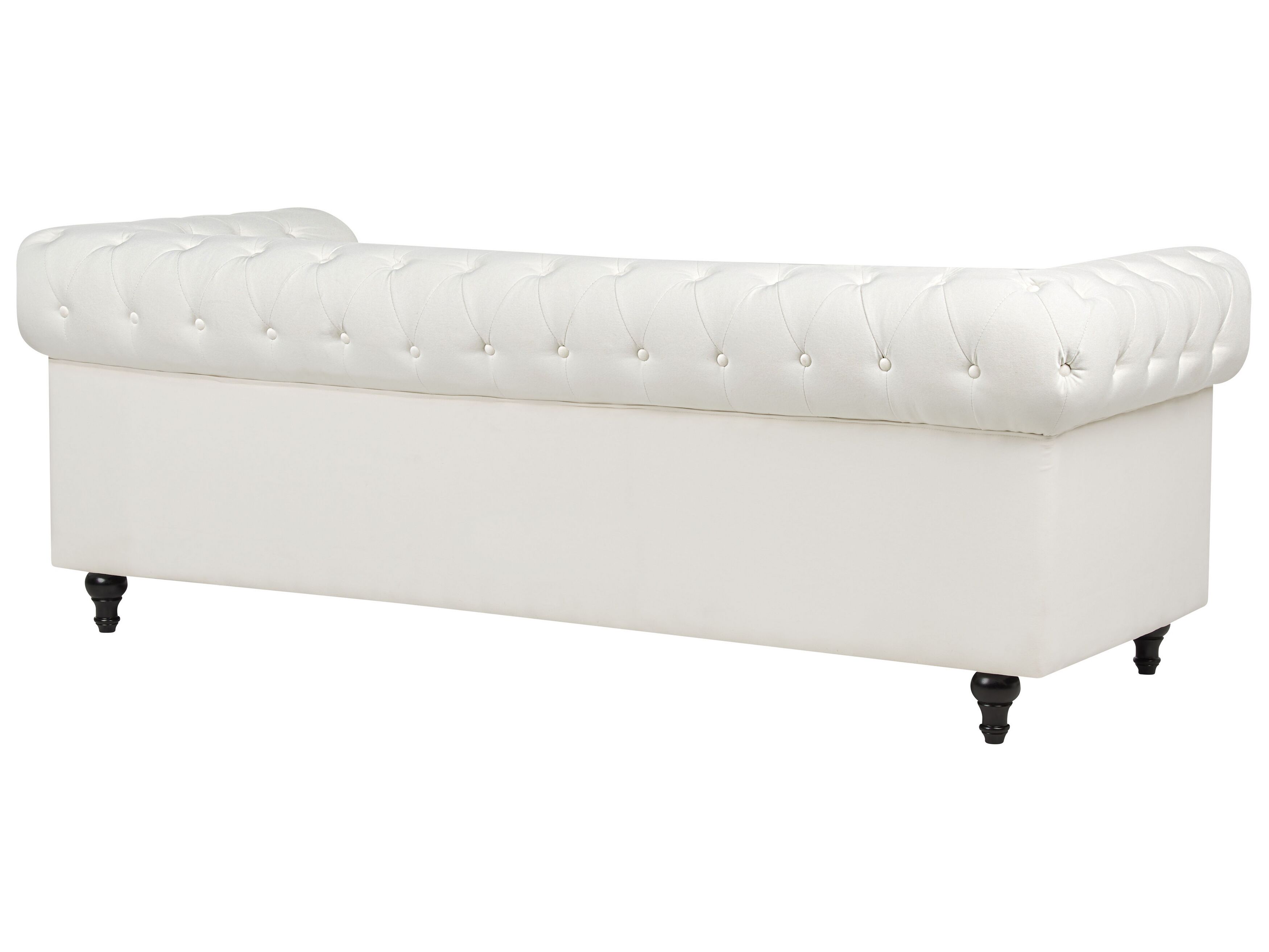 Bank 3-zitter CHESTERFIELD Stof Gebroken wit | Beliani.nl