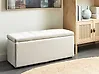 Storage Ottoman OREM Fabric Off-White