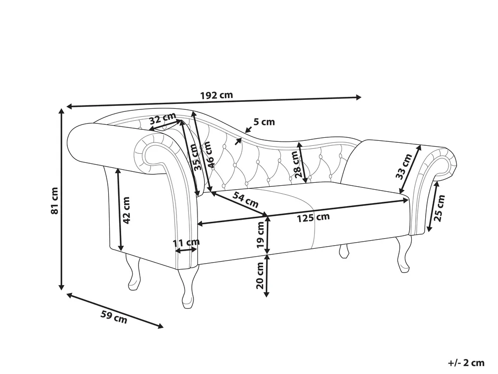 Left-Hand Chaise Longue LATTES II Velvet Grey_1037792