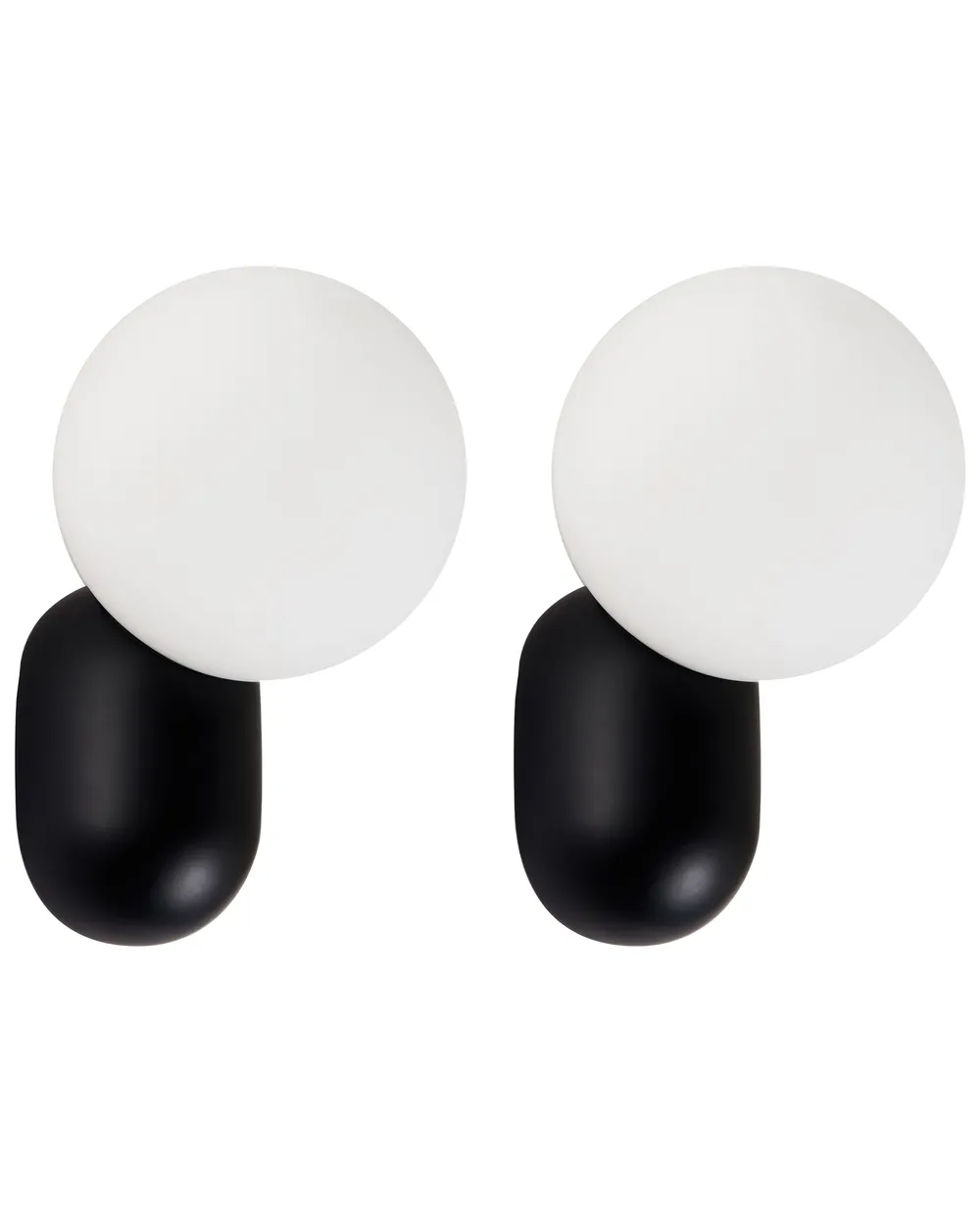 Zestaw 2 lamp ściennych HELME Czarny