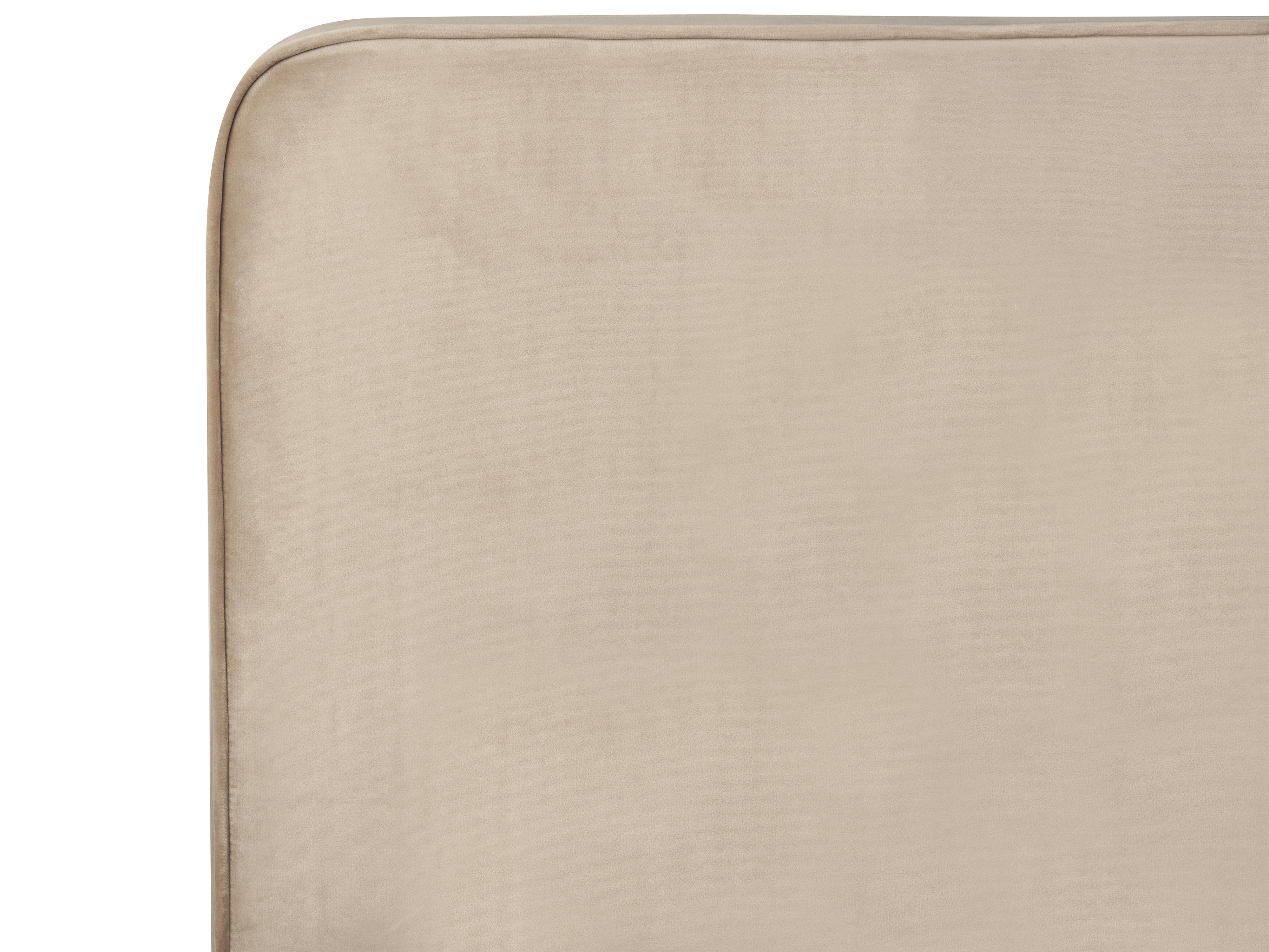Lit avec sommier Velours VALOGNES 160 x 200 cm Taupe_876699