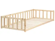 Kids Bed Pine Wood AURIBEAU 90 x 200 cm (EU Single) Light Brown_1051171