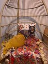 Vyšívaný bavlněný polštář s motivem kočky 50 x 50 cm vícebarevný PHUSRO_832788