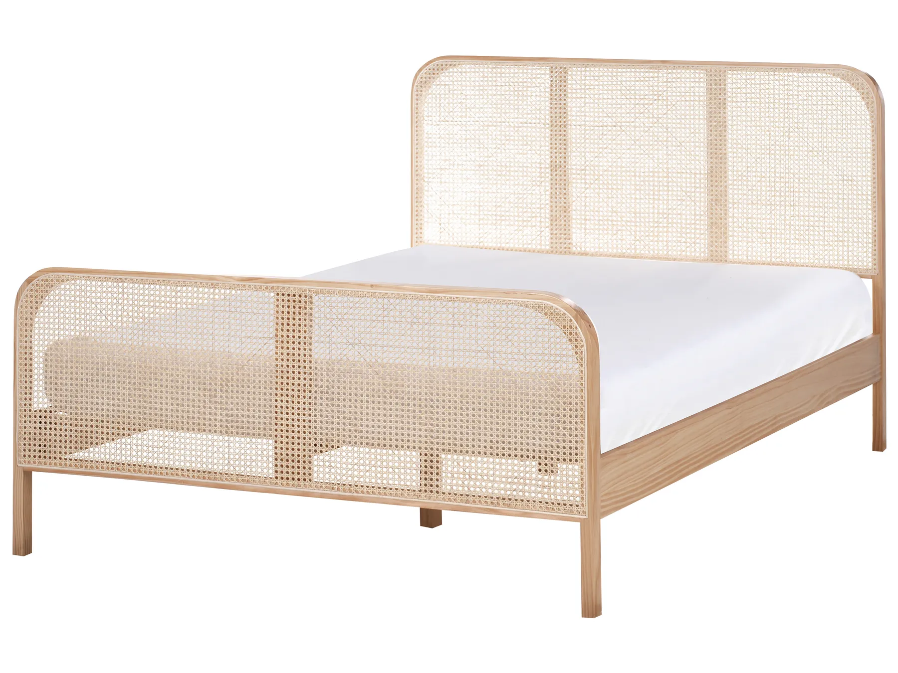 Bett mit Lattenrost Kiefernholz GONFARON 140 x 200 cm Hellbraun_977105