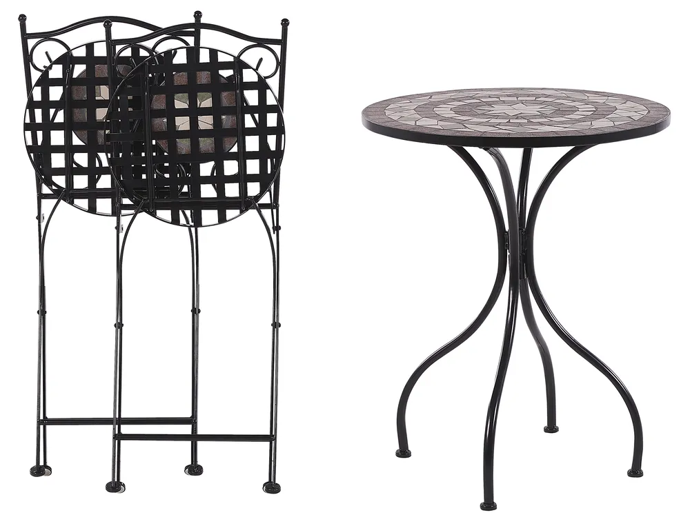 Set bistrot Pieghevole CARIATI Metallo Nero_825738