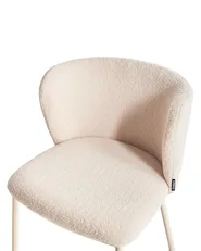 Set di 2 sedie da pranzo MINA II Bouclé Beige chiaro_954459