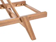 Sun Lounger PROSSEDI Reclining Acacia Wood Green_956625