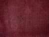 Set of 2 Corduroy Cushions 47 x 27 cm Burgundy ZINNIA_855297