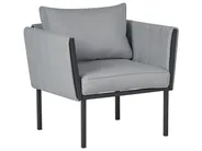 Garden Lounge Set with Table 5 Seater SKALA Metal Dark Grey_934683