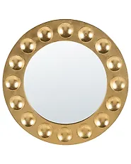 Wall Mirror ANHELO 63 cm 63 cm Glass Gold_1182533