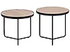 Set of 2 Coffee Tables MELODY Light Brown