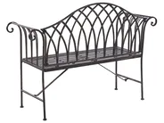 Garden Bench MILAZZO 130 cm Metal Black_825343
