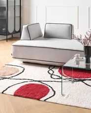 Tappeto BOLAT Beige 140 x 200 cm Cotone_1004852