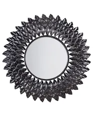 Lustro ścienne LARRAU 70 cm 70 cm Metal Srebrny_756572