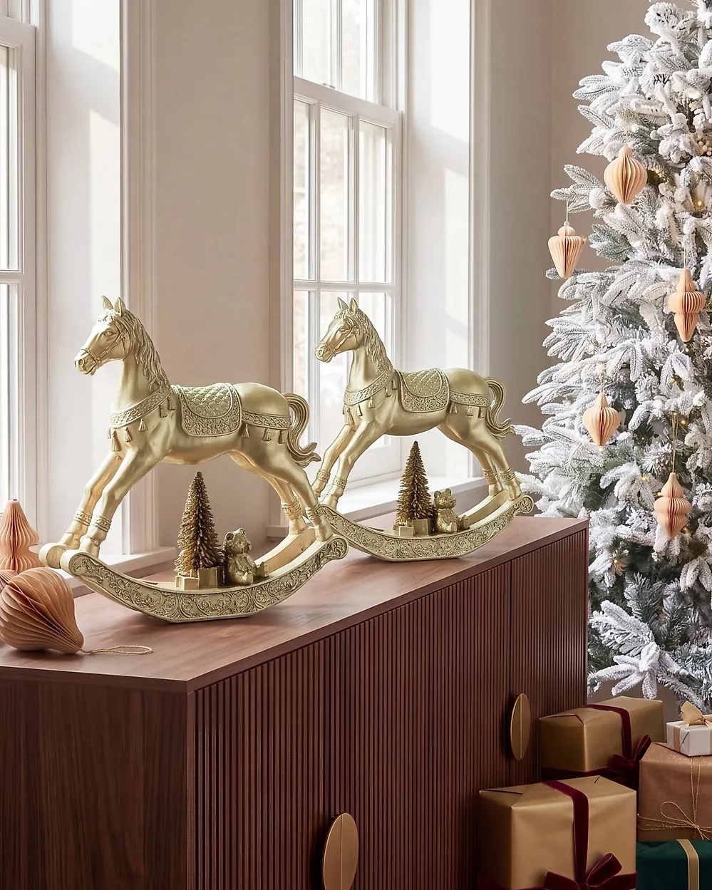 Lot de 2 décorations de Noël LED YPPARI 30 cm Doré_1177325