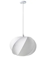 Pendant Lamp MAQUINE Faux Silk White_1008225