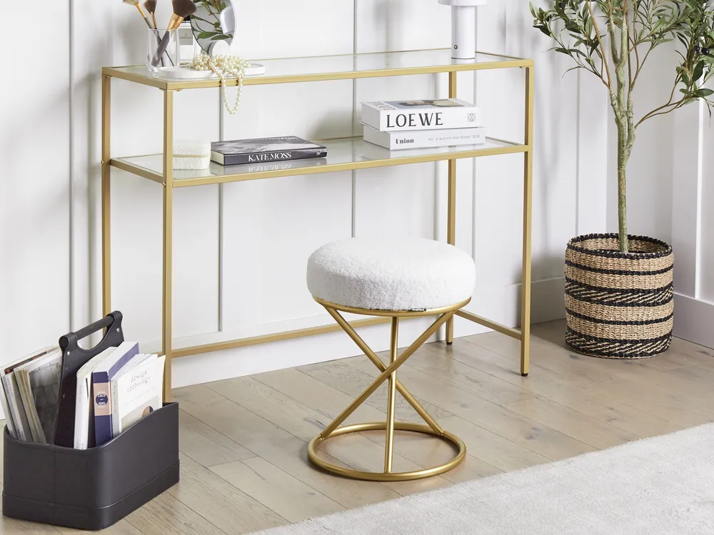 Podnožka PRESHO Buklé Krémová biela