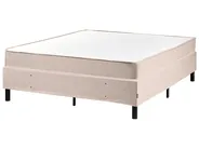 Divan Bed without Headboard Fabric COUNTESS 140 x 200 cm (EU Double) Beige_1054155