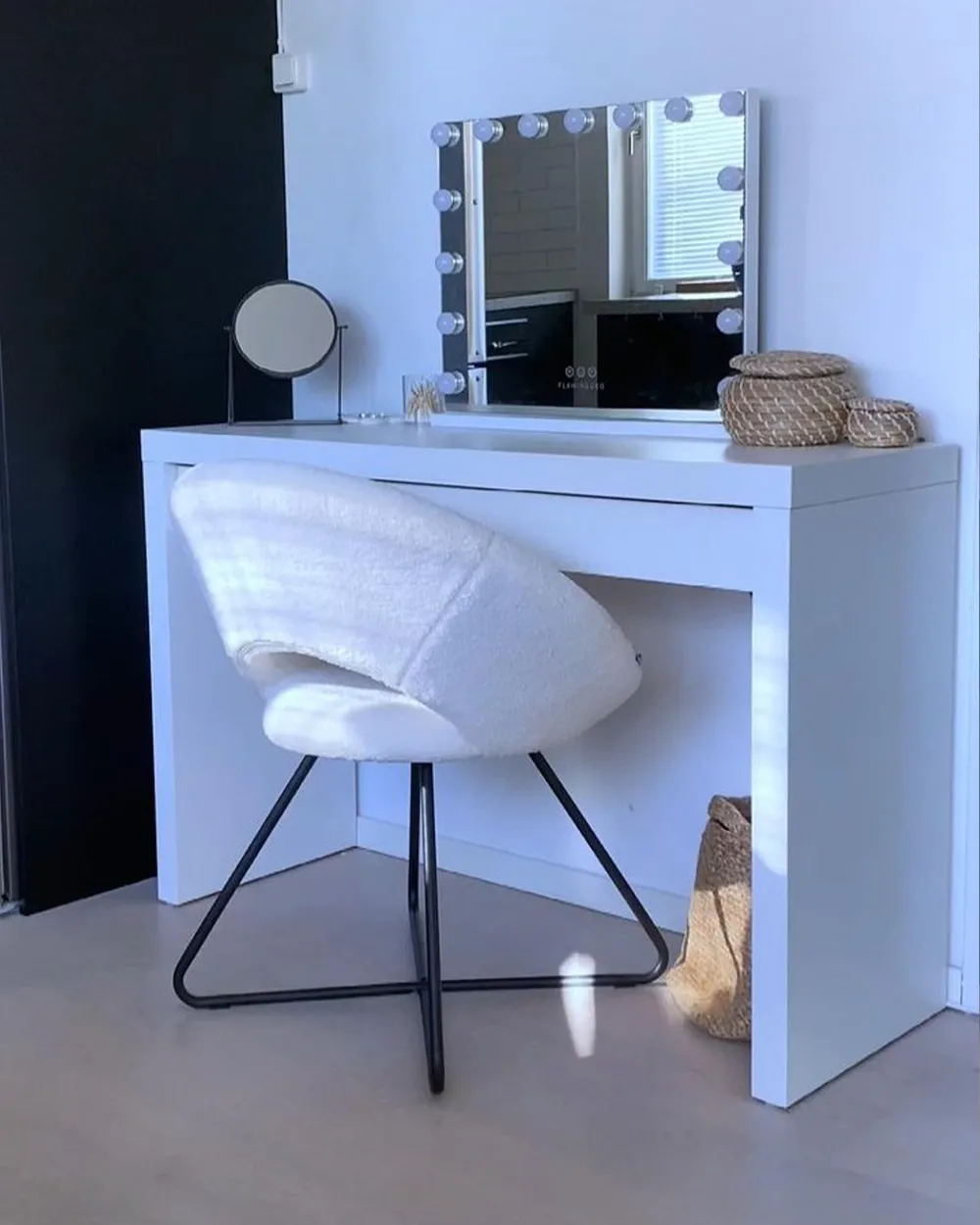 Swivel Chair Off White Chairs Ikea Dining Chair RACHEL Boucle White