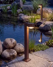 Lampa ogrodowa słupek LED ANOIA Brązowy_1107690