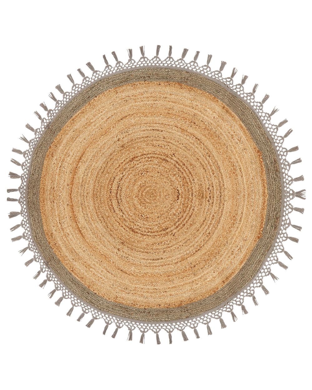 Teppich MARTS Grau ø 140 cm Jute