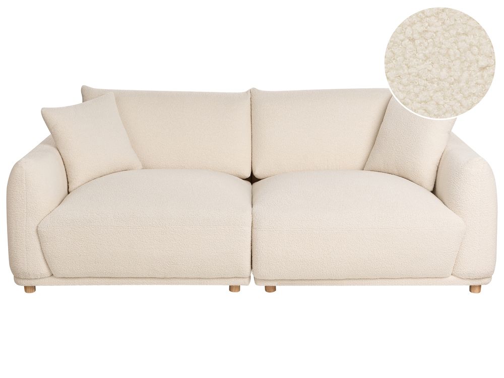 Sofa 3 Seater JUBEK Boucle Off-White