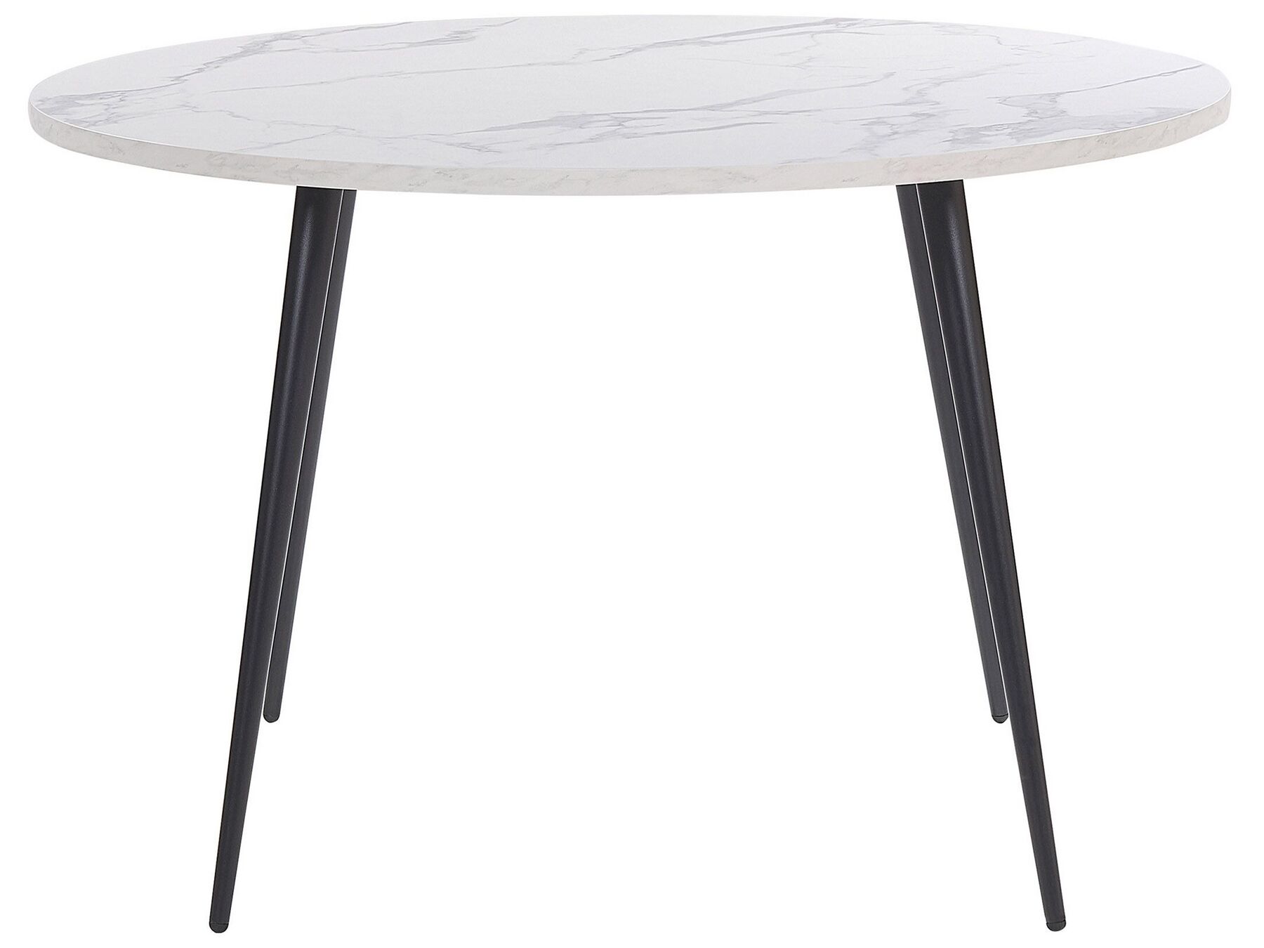 Ruokapöytä marmorikuvio valkoinen/musta ⌀ 120 cm ODEON_775977