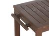 Zestaw ogrodowy ciemny drewniany stół i 8 krzeseł z wózkiem SASSARI_921265