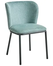 Set of 2 Dining Chairs ARTESIA  Fabric Mint Green_1020667