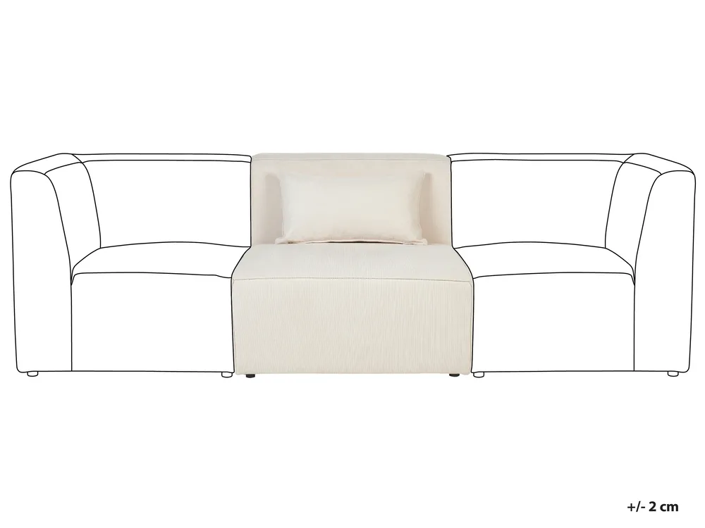 Modulo Angolare LEMVIG Velluto a coste Beige chiaro_869586