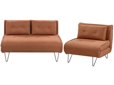 Fabric Sofa Set Orange VESTFOLD