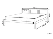 Bed Pine Wood VANNES 180 x 200 cm (EU Super King) White_753809