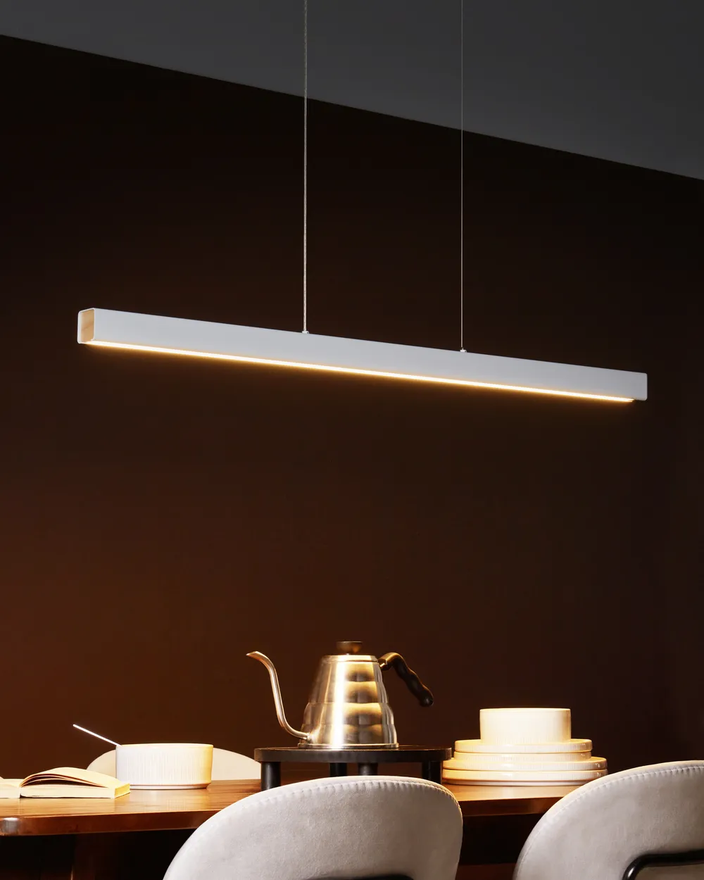 LED Pendant Lamp ARENAS with Remote White