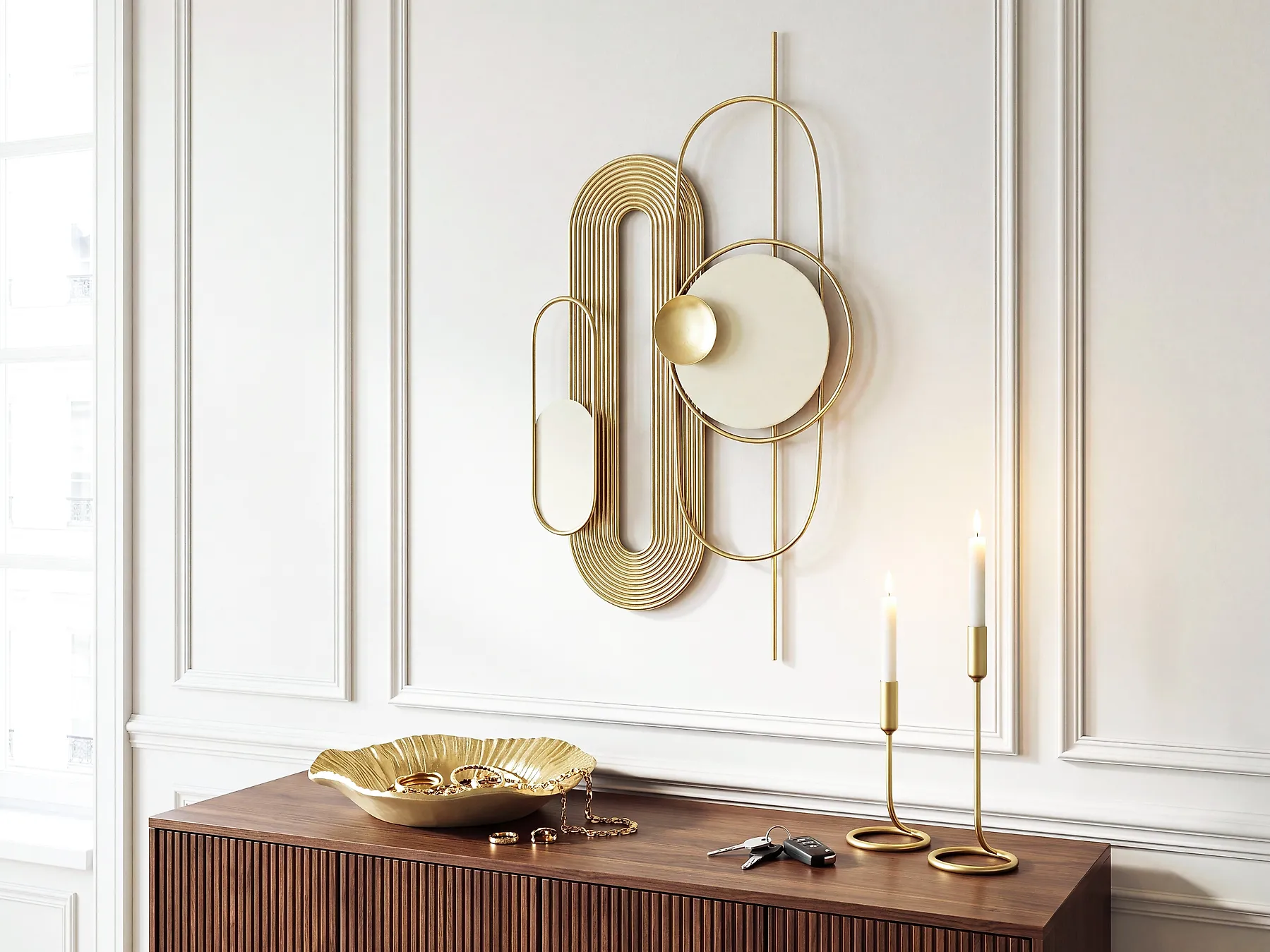 Decorazione da parete VESDUM 92 cm Oro_1182932
