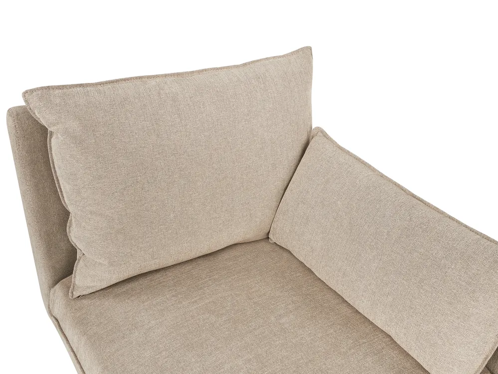 Left-Hand Chaise Longue YERRES Fabric Beige_926204