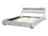 Velvet EU Double Bed with LED Silver AVIGNON_734778